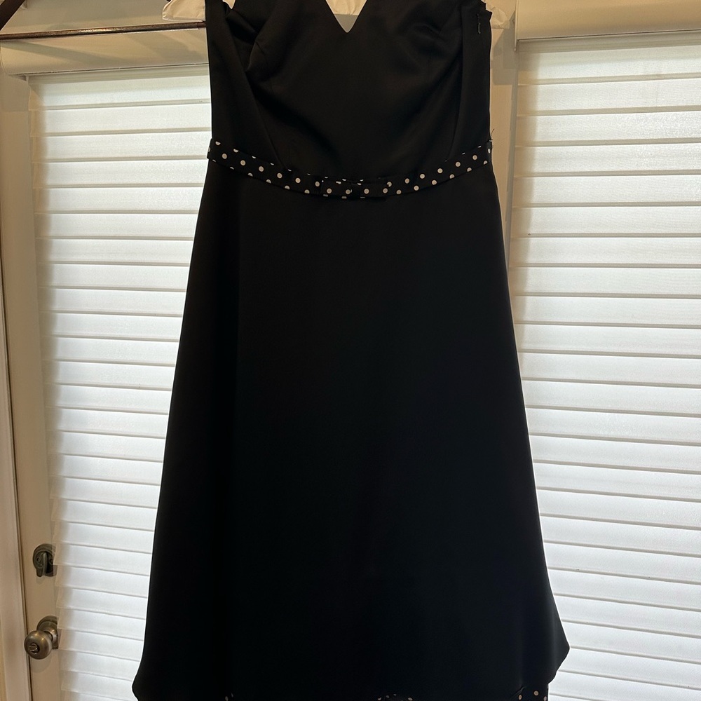Morgan & Co Black Asymmetrical Embellished Cocktail Dress